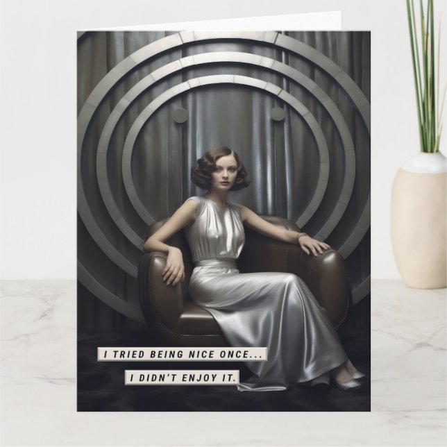 Vintag Art Deco Karte (Vorderseite)