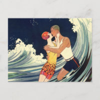 Vintag Art Deco Liebhaber Kiss Wedding Save the Da