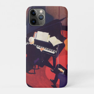 Vintag Art Deco Music Lounge Piano Pianist iPhone 11 Pro Hülle