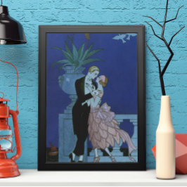 Vintag Art Deco Newlyweds, Oui von George Barbier Poster