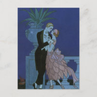 Vintag Art Deco Newlyweds, Oui von George Barbier