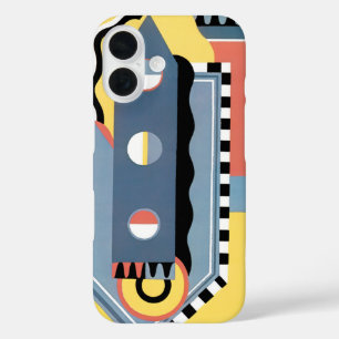 Vintag Art Deco Pochoir Jazz Geometrische Muster iPhone 16 Hülle