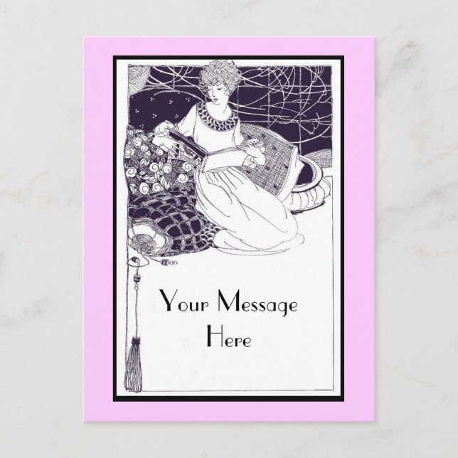 Vintag Art Deco Postkarte (Vorderseite)