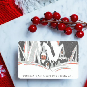 Vintag Art Deco Rechteckiger Aufkleber