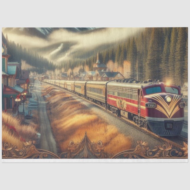 Vintag Art Deco Seidenpapier (Vorderseite)