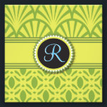 Vintag Art Deco skaliert Limon Fotodruck<br><div class="desc">Art Deco Scalloped Pastel Limon Monogram ist einfach zu anpassen und kann für viele Gelegenheiten verwendet werden: Geburtstag,  Abschluss,  Homecomings,  Wiedersehen,  Werbung oder Gedenken.</div>