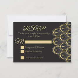 Vintag Art Deco UAWG RSVP Karte