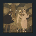 Vintag Art Deco, Überraschung von George Barbier Holzwanddeko<br><div class="desc">Schöne Leinwand aus Holz mit einer Vintagen Abbildung Art Deco Design Titel Überraschung von George Barbier. Ein Party mit märchenhaften Figuren in eleganten Kostümen und Masken. Harlequinade ist ein theatralisches britisches Genre des Comic, Pantomime mit den Figuren Harlequin, die Kolumbin Liebe, Kolumbus gieriger Vater Pantaloon, ein bösartiger Clown, und der...</div>