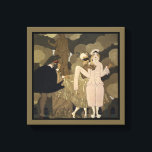 Vintag Art Deco, Überraschung von George Barbier Leinwanddruck<br><div class="desc">Schöne Leinwand Kunst mit einer Vintagen Illustration Art Deco Design Titel Überraschung von George Barbier. Ein Party mit märchenhaften Figuren in eleganten Kostümen und Masken. Harlequinade ist ein theatralisches britisches Genre des Comic, Pantomime mit den Figuren Harlequin, die Kolumbin Liebe, Kolumbus gieriger Vater Pantaloon, ein bösartiger Clown, und der Diener...</div>