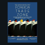 Vintag Art Deco USA 1. Außenhandelszone WPA Poster<br><div class="desc">Dies ist ein digital erweiterter Ausdruck eines Vintagen Art Deco WPA-Posters aus dem Jahr 1937 für die City of New York Department of Docks, das fünf Seelinien zeigt und mit dem Titel "Die erste Außenhandelszone der Staaten" versehen ist. Obwohl die Hintergrundfarbe vom ursprünglichen Design abgeleitet wurde, können Sie sie anpassen....</div>