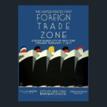 Vintag Art Deco USA 1. Außenhandelszone WPA Poster<br><div class="desc">Dies ist ein digital erweiterter Ausdruck eines Vintagen Art Deco WPA-Posters aus dem Jahr 1937 für die City of New York Department of Docks, das fünf Seelinien zeigt und mit dem Titel "Die erste Außenhandelszone der Staaten" versehen ist. Obwohl die Hintergrundfarbe vom ursprünglichen Design abgeleitet wurde, können Sie sie anpassen....</div>