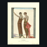 Vintag Art Deco Vesper Abend Kleidung Mode Poster<br><div class="desc">Dies ist ein digital erweiterter Druck einer Vintagen Art Deco Vesper Abend Kleidertafel aus dem Jahr 1923.</div>