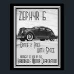 Vintag Art Deco Zephyr 6 Ad 16x20 Poster<br><div class="desc">Zephyr 6 - Hirondelle Motor Co. Art Deco Poster</div>