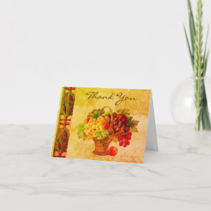Vintag Art Fruit Aktionskorb Dankeschön Karte
