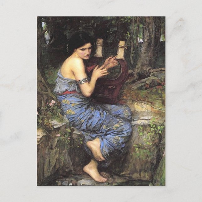 Vintag Art John William Waterhouse The Charmer Postkarte (Vorderseite)