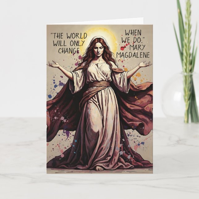 Vintag Art Mary Magdalene Zitat Karte (Vorderseite)