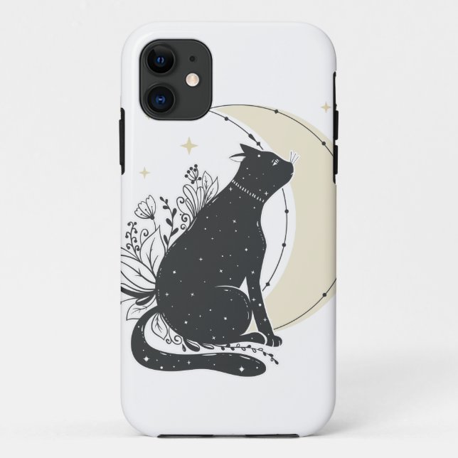 Vintag Art Moon Cat Case-Mate iPhone Hülle (Rückseite)