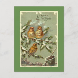 Vintag Art New Year Postkarte