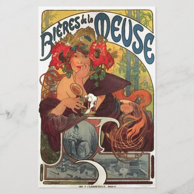 Vintag Art Nouveau Alphonse Mucha (Vorderseite)