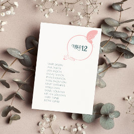 Vintag Art Nouveau Butterfly Dusty Pink Wedding Tischnummer