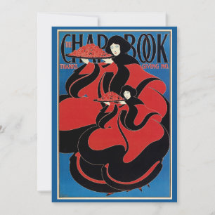 Vintag Art Nouveau Chap Book Erntedank Feiertagskarte