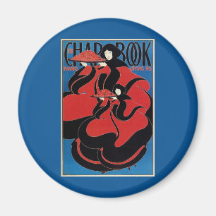Vintag Art Nouveau Chap Book Erntedank Magnet