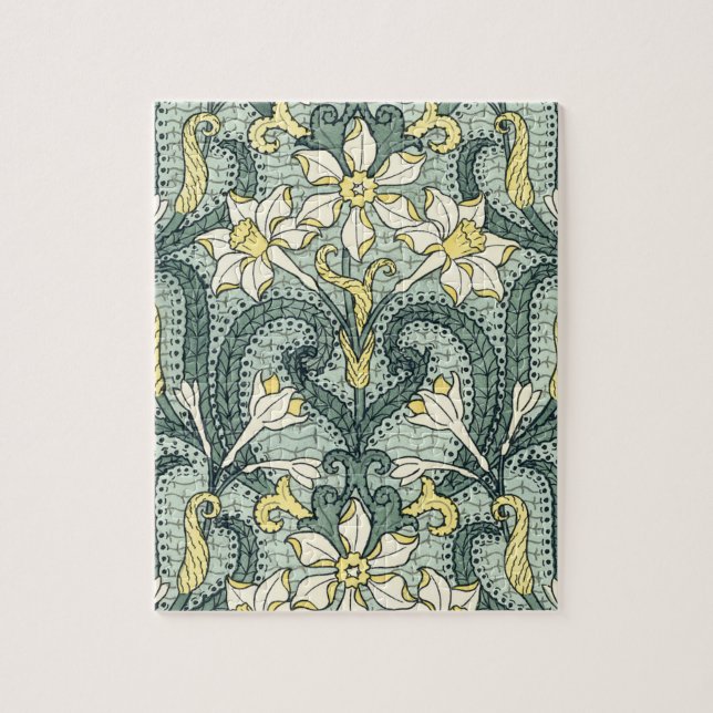 Vintag Art Nouveau Daffodil Narcissus Blume (Vertikal)