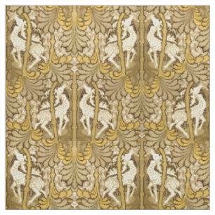 Vintag Art Nouveau Deer Pattern Stoff