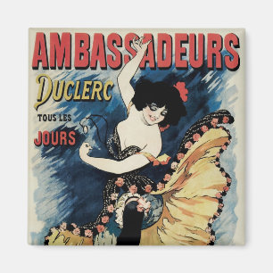 Vintag Art Nouveau Flamenco Dancer, Botschafter Magnet