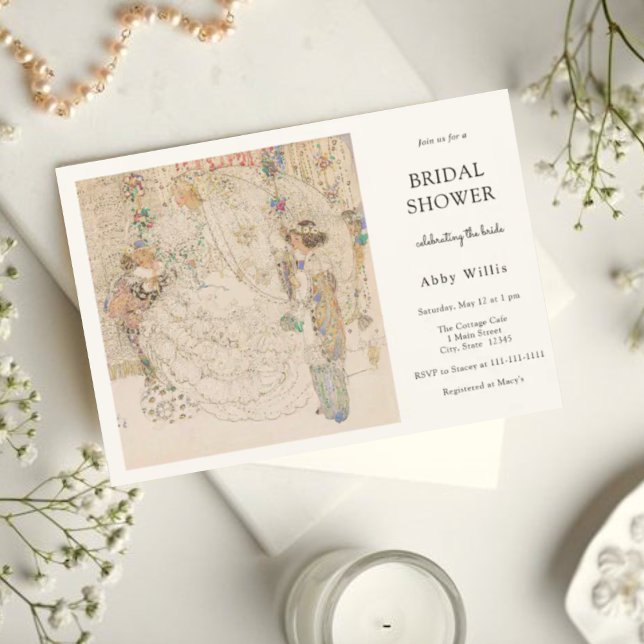 Vintag Art Nouveau Floral Bridal Einladung (Von Creator hochgeladen)