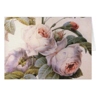 Vintag Art Rose Carnation Blume Grußkarte