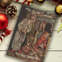 Vintag Arthur Rackham Weihnachtsgrüße Feiertagskarte