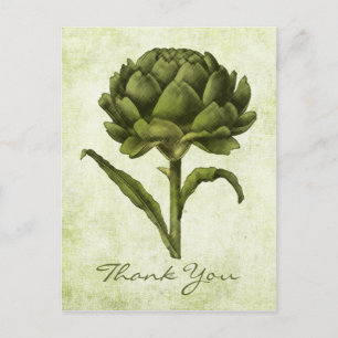 Vintag Artichoke Postkarte