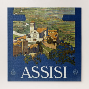Vintag Assisi Italien Reisen Tourismus Werbung