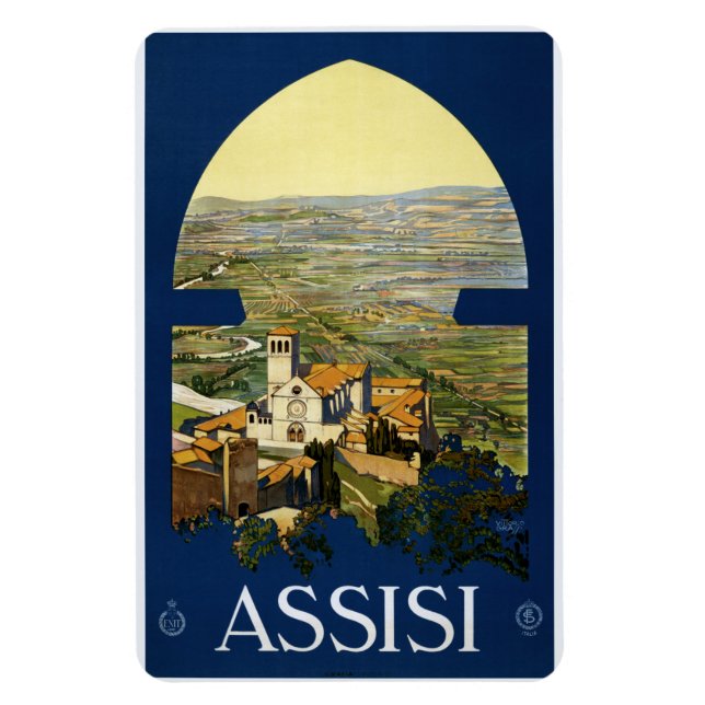 Vintag Assisi Italy Magnet (Vertikal)