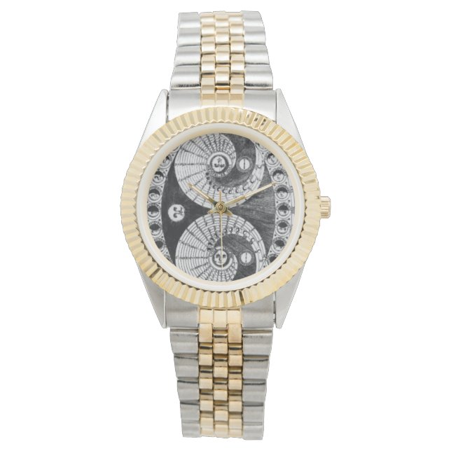 Vintag Astronomie Kircher Lunation Armbanduhr (Vorderseite)