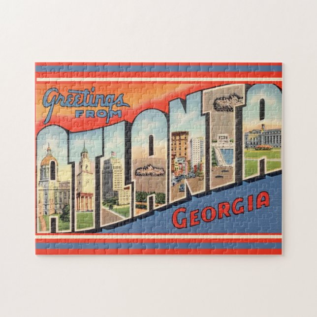 Vintag Atlanta Greetings Jigsaw Puzzle (Horizontal)