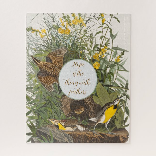 Vintag Audubon Meadowlark Print (Vertikal)