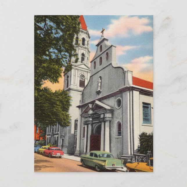 Vintag Augustine Florida Postkarte (Vorderseite)