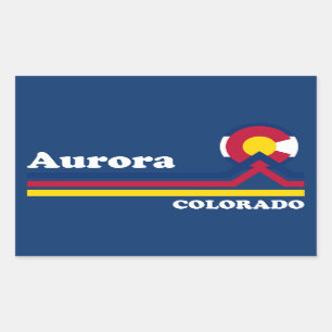 Vintag Aurora Colorado Rechteckiger Aufkleber