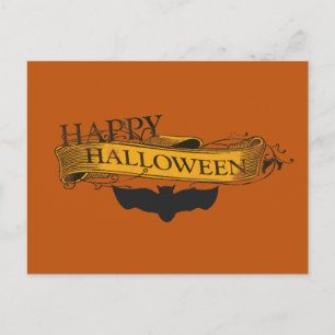 Vintag aussehende Halloween-Bat Postkarte