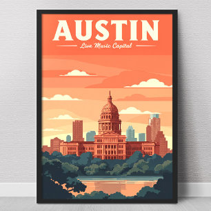 Vintag Austin Poster