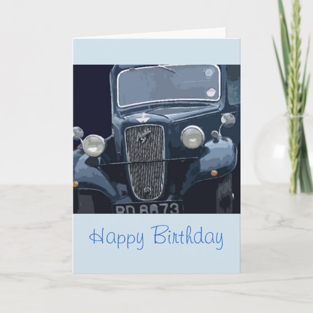 Vintag Austin Senior Birthday Karte (Vorderseite)