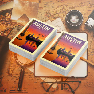 Vintag Austin Texas Spielkarten