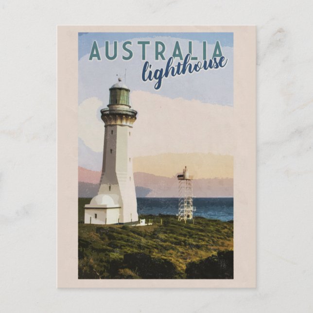 Vintag Australien Point senkrecht Leuchtturm Postkarte (Vorderseite)