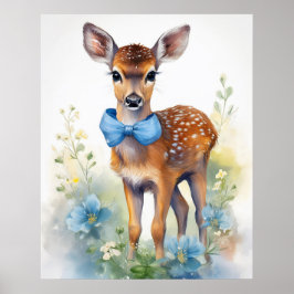 Vintag Baby Boy Deer 1 Poster
