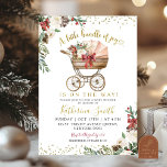 Vintag Baby Carriage Floral Christmas Baby Shootin Einladung<br><div class="desc">Vintage Baby Carriage Christmas Baby Shower Invitation,  Kleine Bundle Joy Pink Roller Baby Girl,  Floral Garden Carriage Baby Dusche</div>