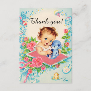 Vintag Baby Girl "Danke" Karten