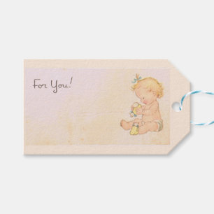 Vintag Baby Girl Geschenkanhänger