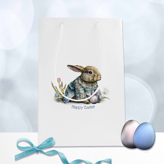 Vintag Baby Oaster Bunny Gift Bag Mittlere Geschenktüte (Von Creator hochgeladen)